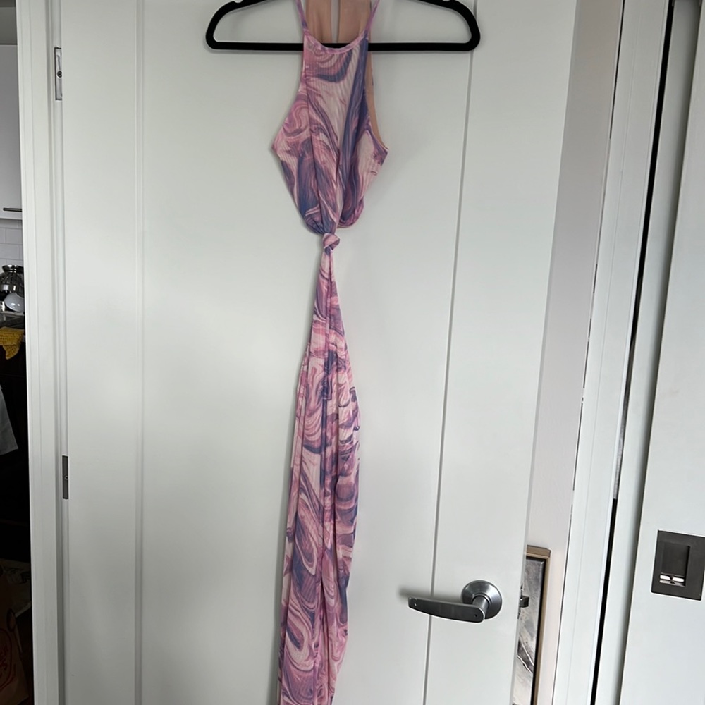 NWT Naked wardrobe size small tie dye tight maxi dress